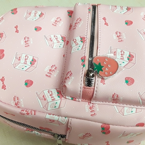 Handbags - Strawberry Pink Kawaii Backpack Bag Purse New Tags